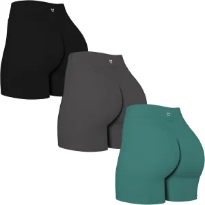 TomTiger Yoga Shorts for Women Tummy Control High Waist Biker Shorts Exercise Workout Butt Lifting Tights Women's Short Pants