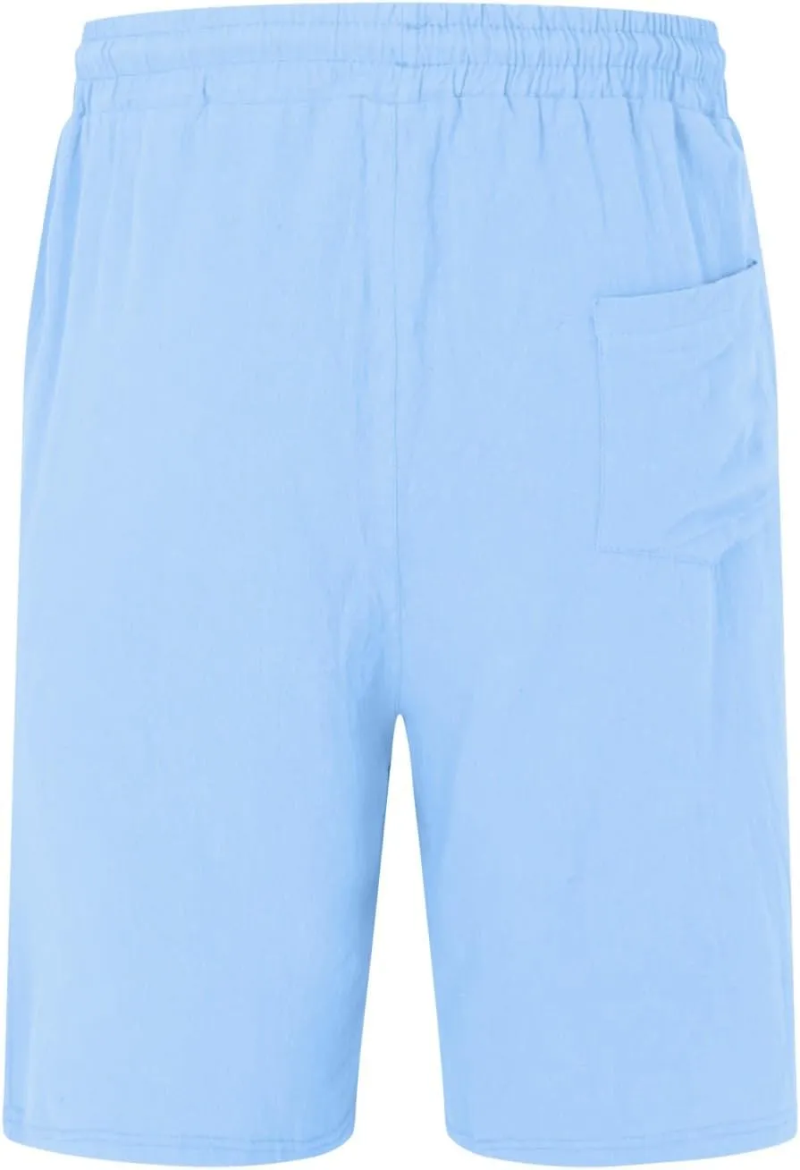 Vickyleb Men's Casual Hawaiian Summer Shorts Drawstring Elastic Waist Lightweight Workout Beach Shorts with Pockets