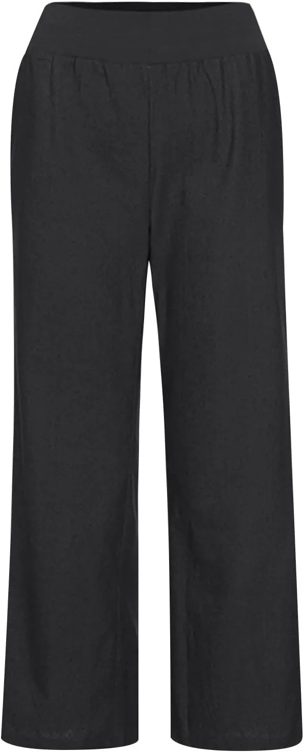 Wide Leg Pants Woman High Waisted Casual Palazzo Pants Imitation Denim Boho Trousers Loose Wide Leg Trendy Jeans