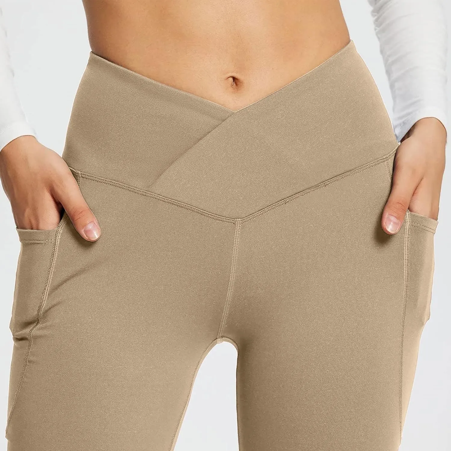 Wide Leg Yoga Pants For Women Long High Waist Work Bootcut Pants Soft Palazzo Trouser Casual Bell Bottom Leggings