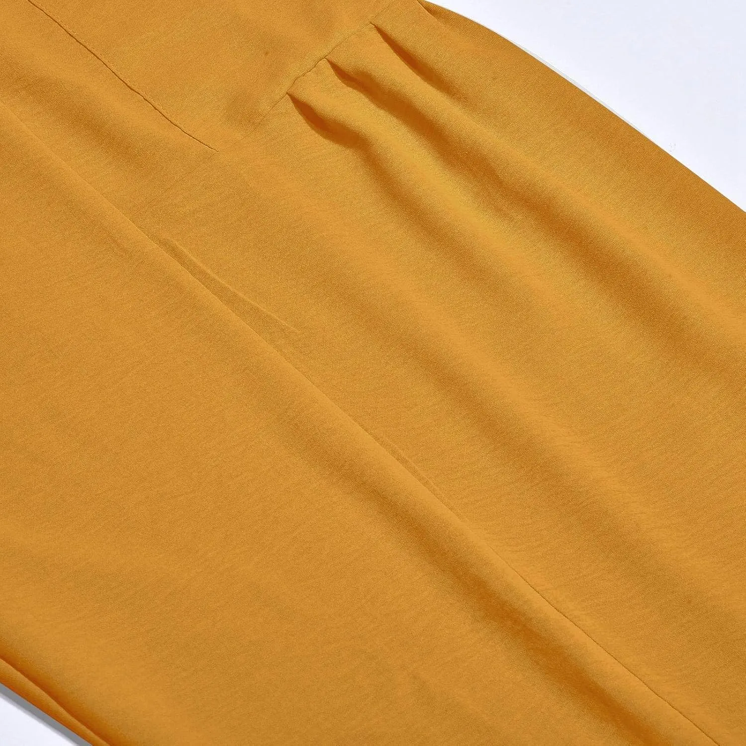 Women Cotton Linen Summer Floral Pants Elastic Waisted Bootcut Slim Fit Trouser Work Business