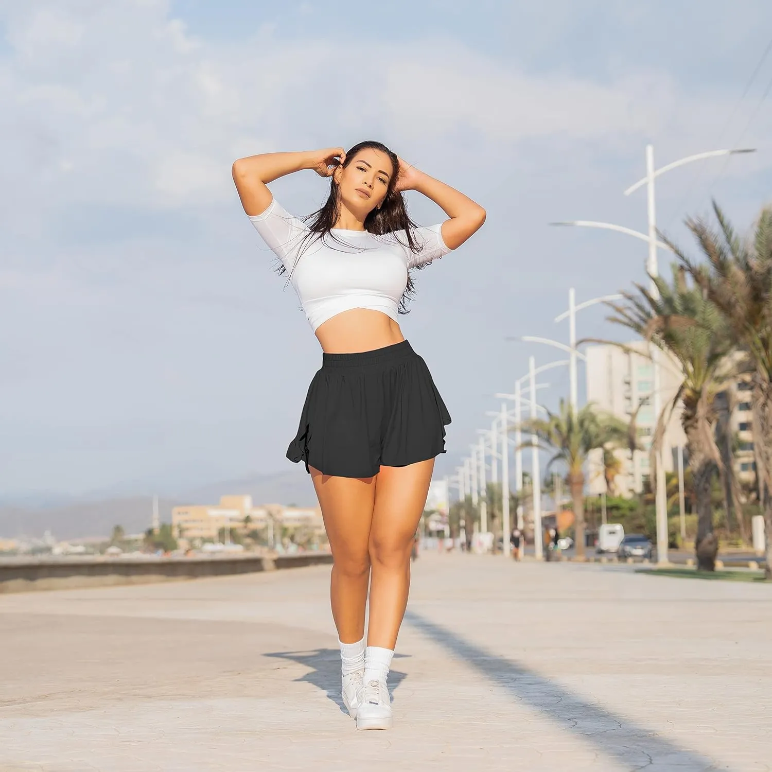 Women Flowy Shorts Butterfly Skirt 0-18