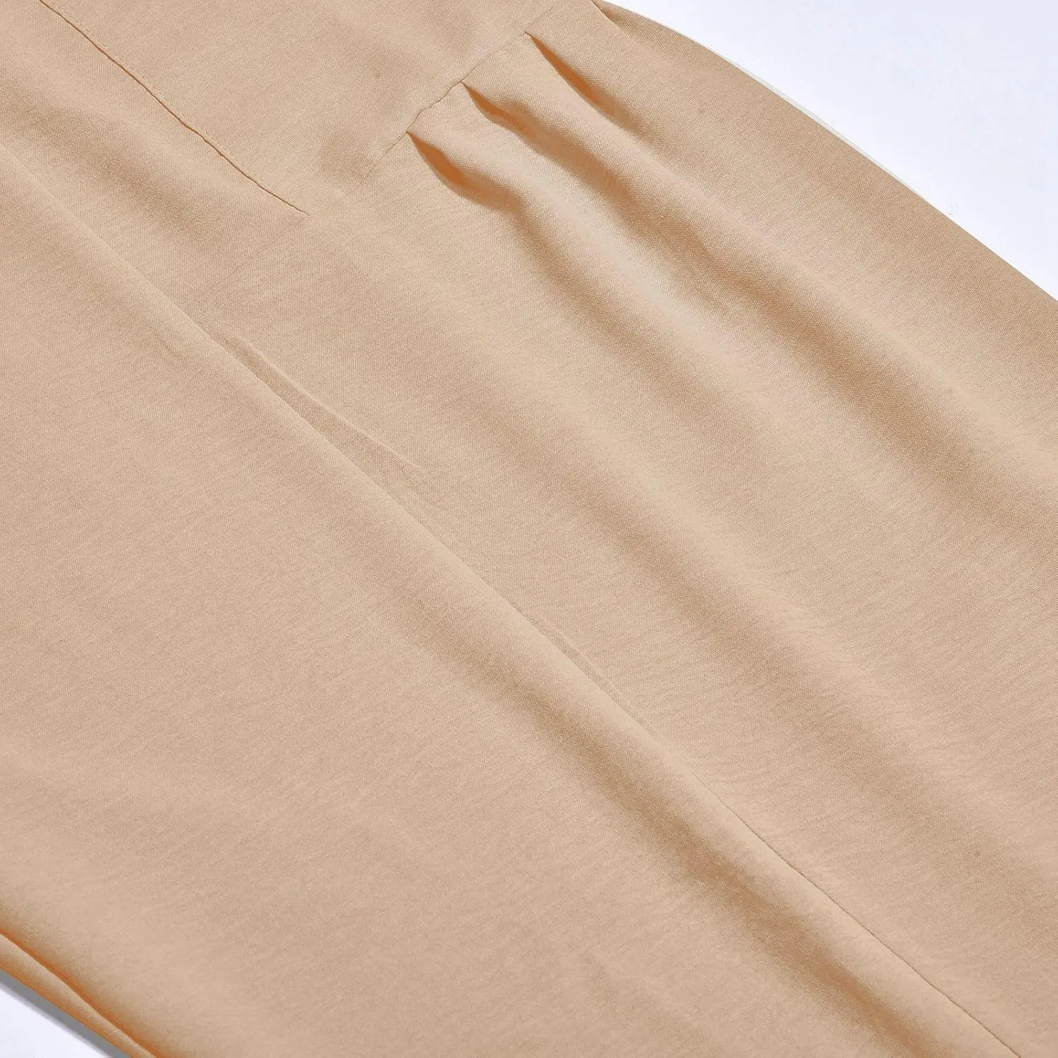 Women Linen Summer Floral Pant Trousers Elastic Waisted Wide Leg Slim-Fit Trousers Vacation