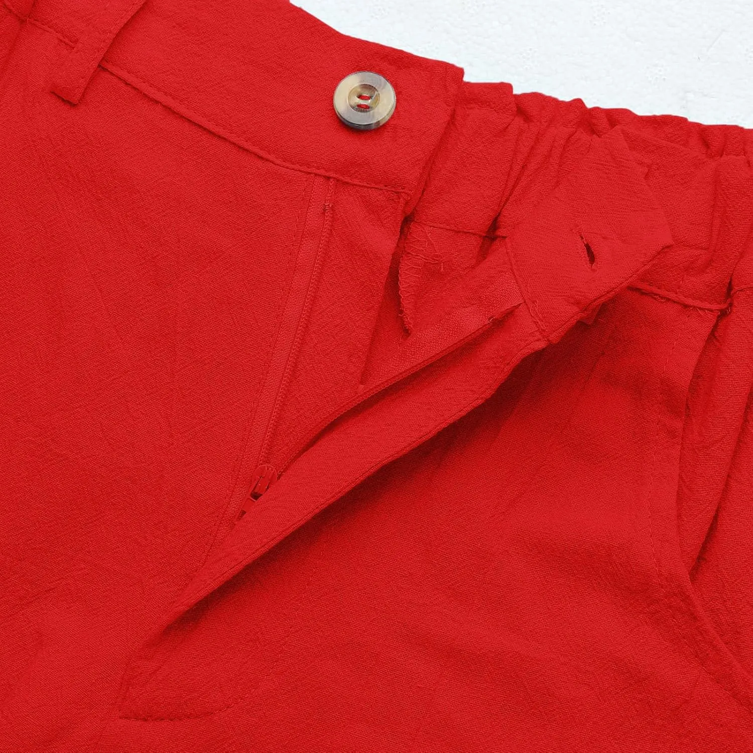 Women Linen Summer Split Flowy Palazzo Pants Low Waist Straight Loose Fit Pant Trousers Office