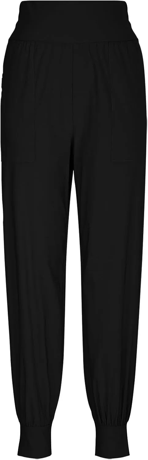 Women Tapered Joggers Pants with Pocket Casual Yoga High Waist Sweatpants Drawstring Ankle Pant Jogger Sweat Trousers