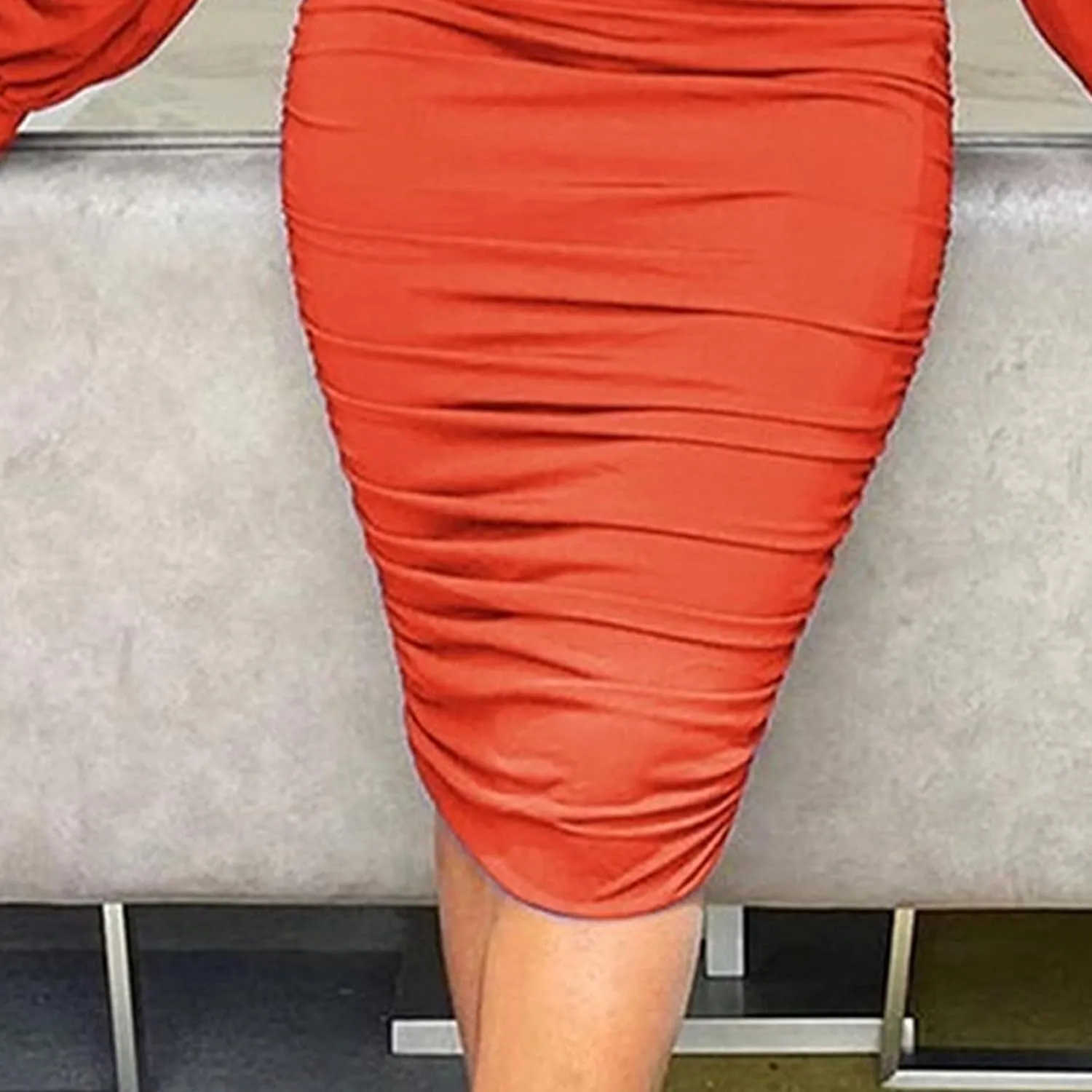 Womens 2025 Casual Chiffon Dress Smocked V Neck Puff Long Sleeve Hollow Out Dresses Cocktail A-Line Mini Dress