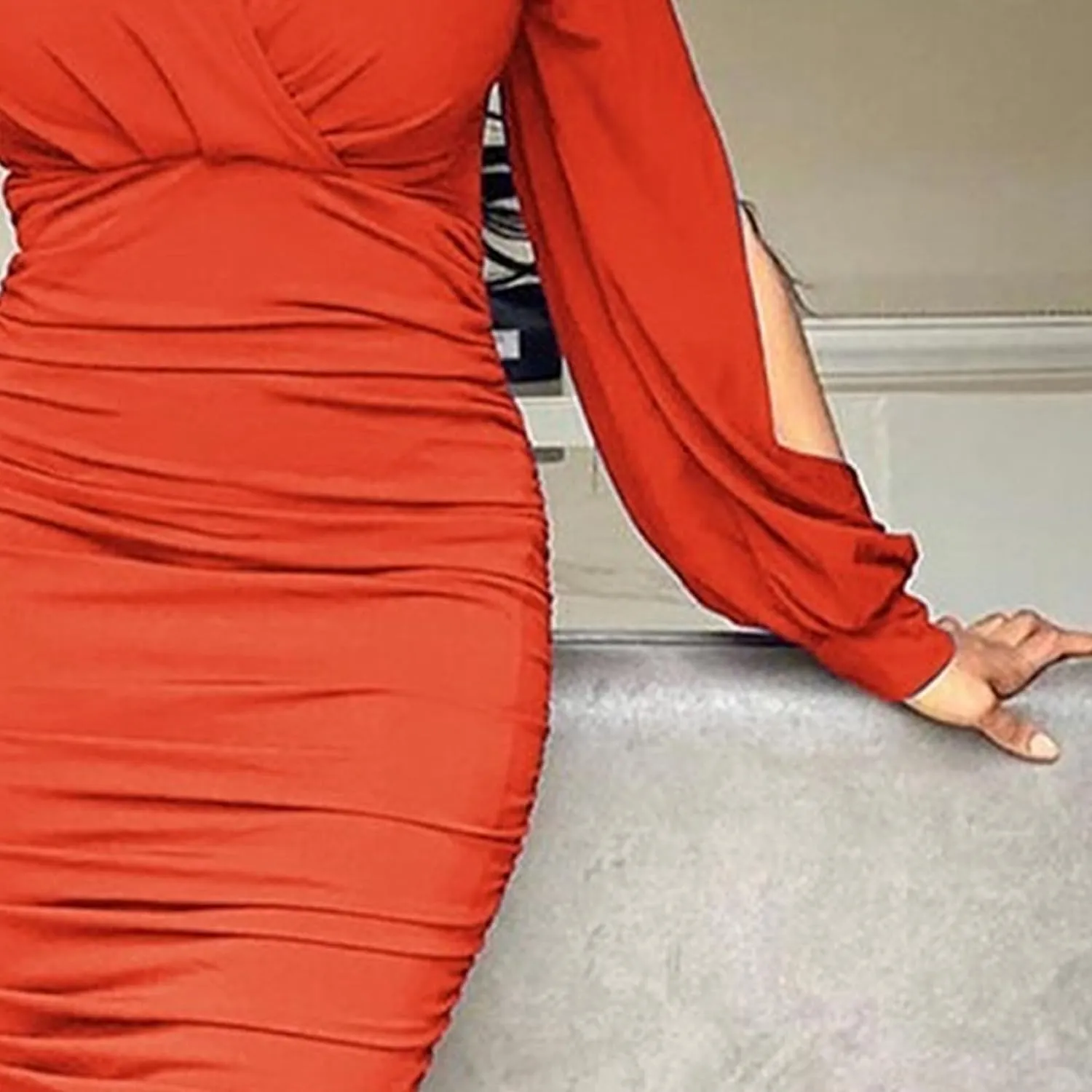 Womens 2025 Casual Chiffon Dress Smocked V Neck Puff Long Sleeve Hollow Out Dresses Cocktail A-Line Mini Dress