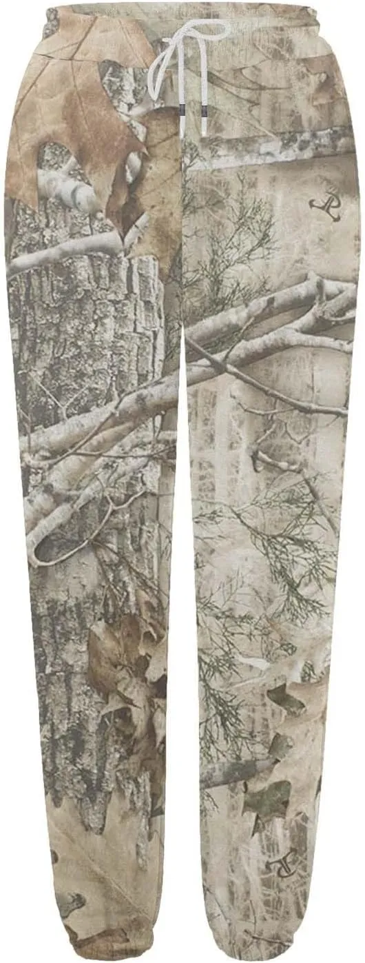 Womens Camo Pants Casual Elastic Waist Wide Leg Pants Lightweight Baggy Sweatpants with Pocket