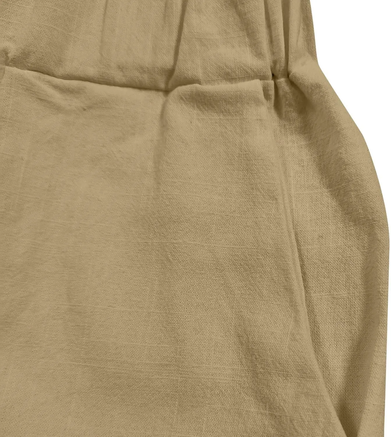 Women's Cotton Linen Capri Pants High Waist Cropped Drawstring Cinch Bottoms Summer Casual Pant Trouser with Pockets