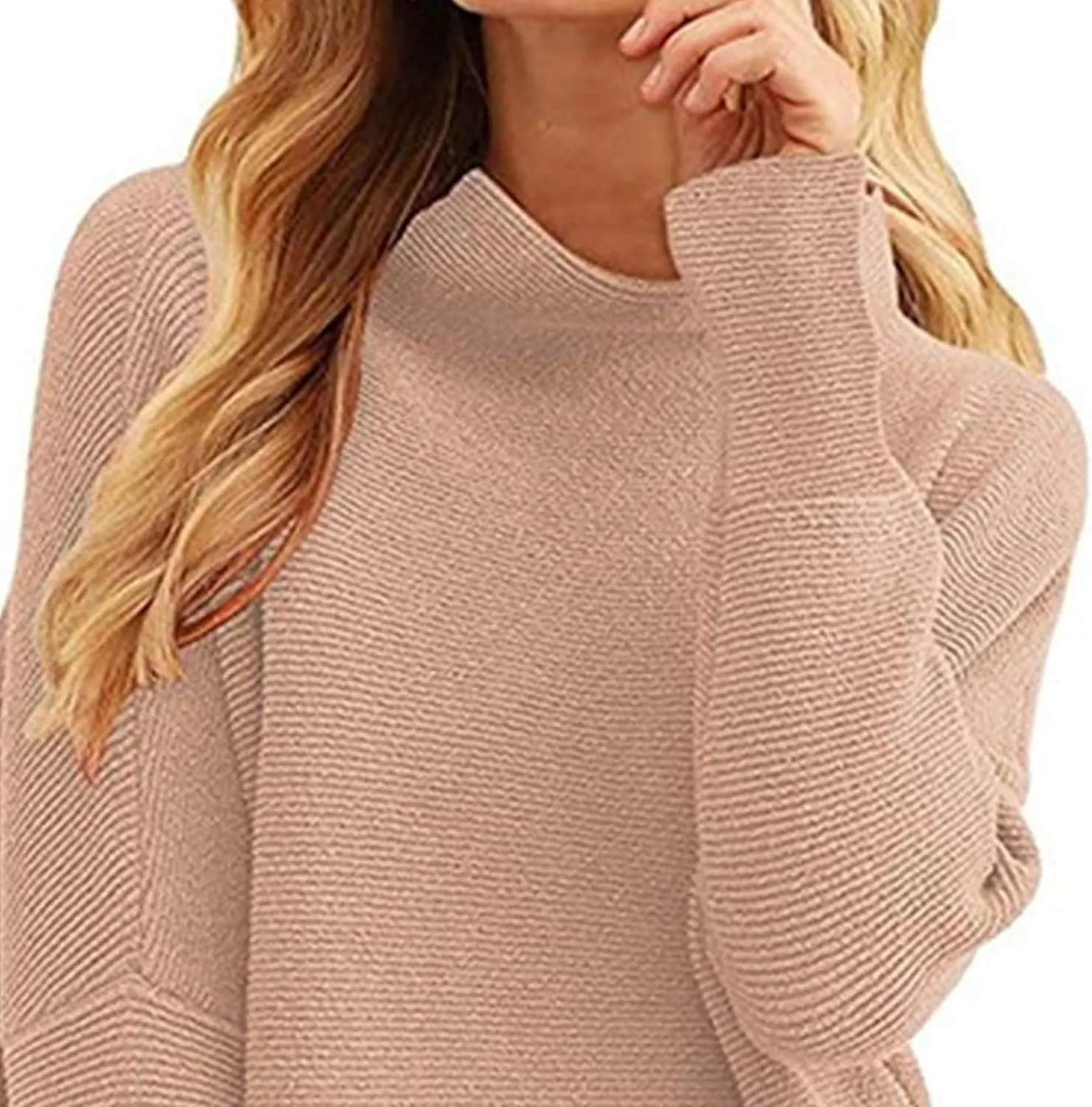 Women's Fall Sweater Short Pullover Dress 2025 Loose Turtleneck Long Sleeve Cocktail Party Ribbed Knit Mini Dress