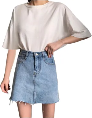 Womens Mid-High Waisted Ripped Denim Jean Shorts Cutoff Stretchy 2025 Summer Casual Beach Wide Leg Hot Short Pants