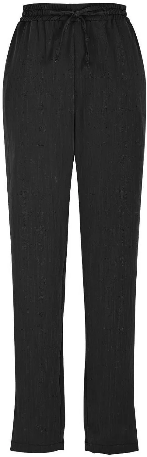 Womens Pants, Straight Leg Casual Pants Linen Everyday Peasant Solid Color Wide