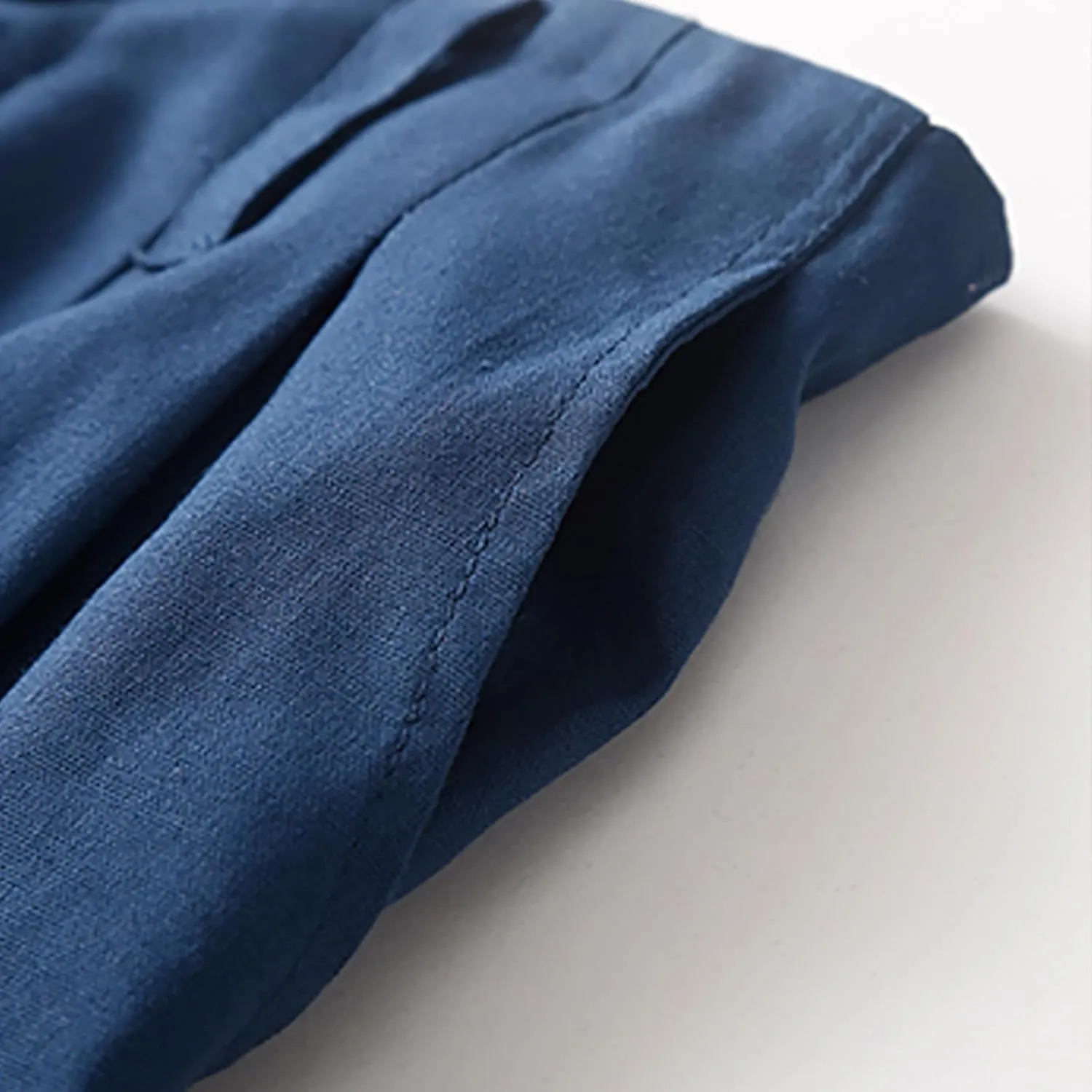 Womens Summer Pants Cotton Linen Loose Fit Trousers with Pockets 2025 Casual Elastic Waist Wide Leg Pants Trousers