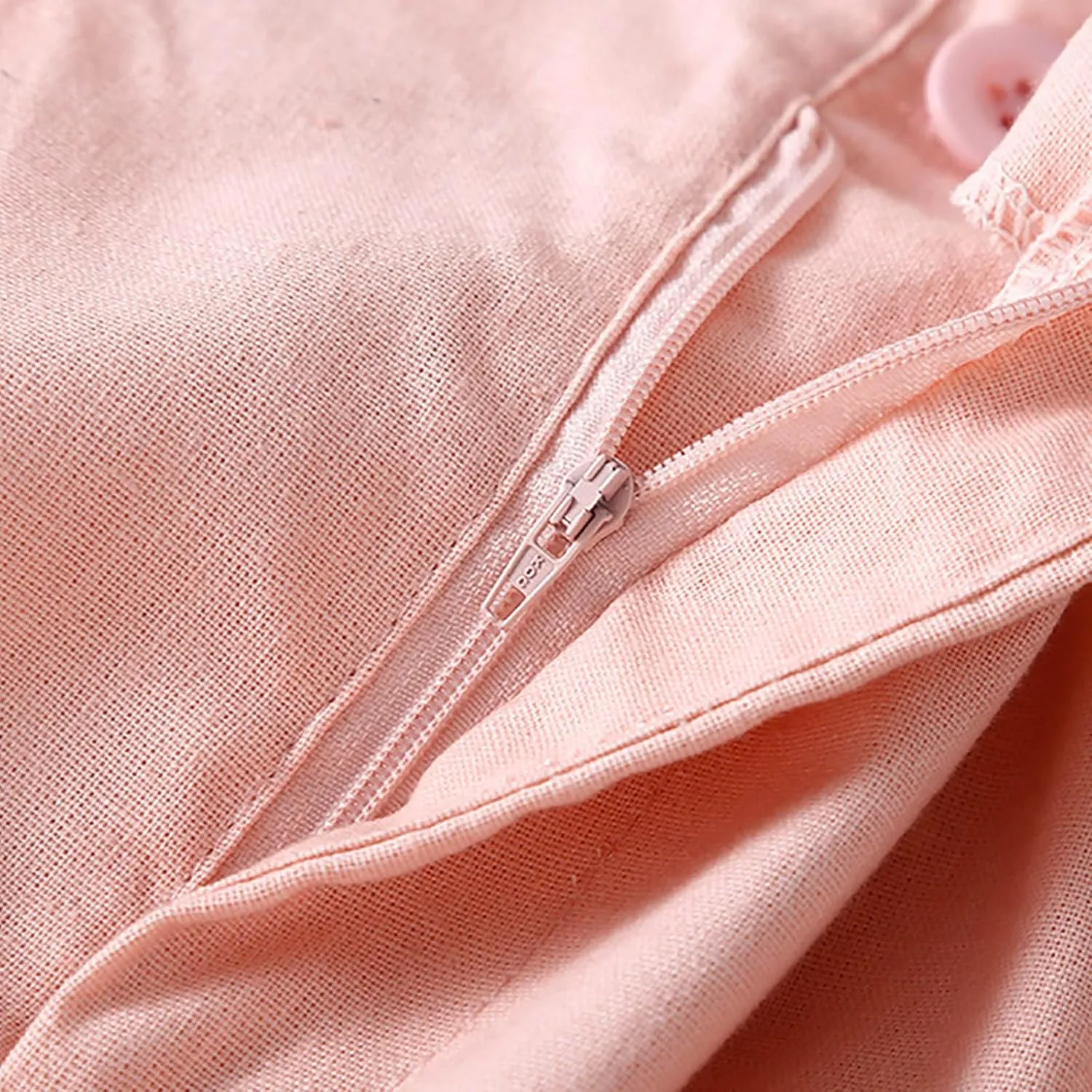 Womens Summer Pants Cotton Linen Loose Fit Trousers with Pockets 2025 Casual Elastic Waist Wide Leg Pants Trousers