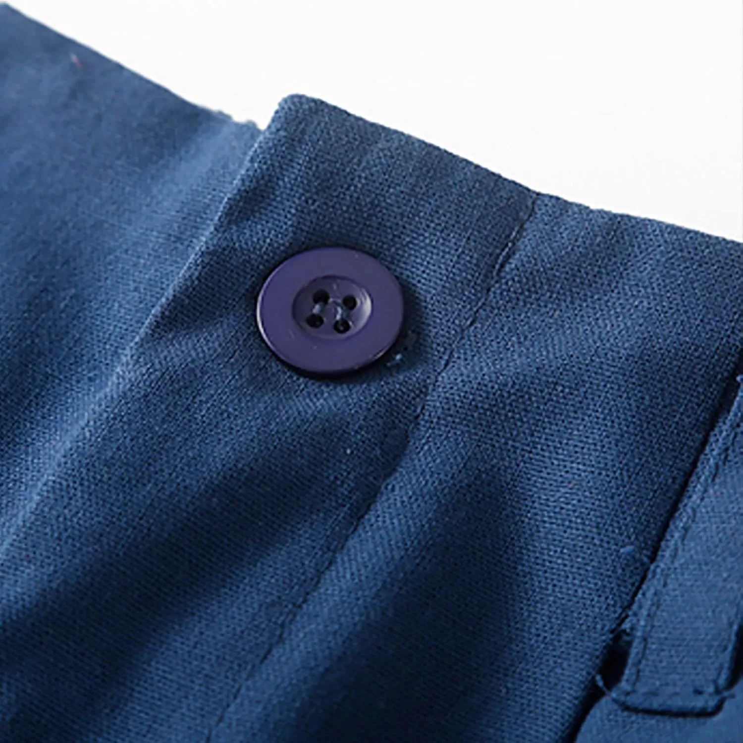 Womens Summer Pants Cotton Linen Loose Fit Trousers with Pockets 2025 Casual Elastic Waist Wide Leg Pants Trousers