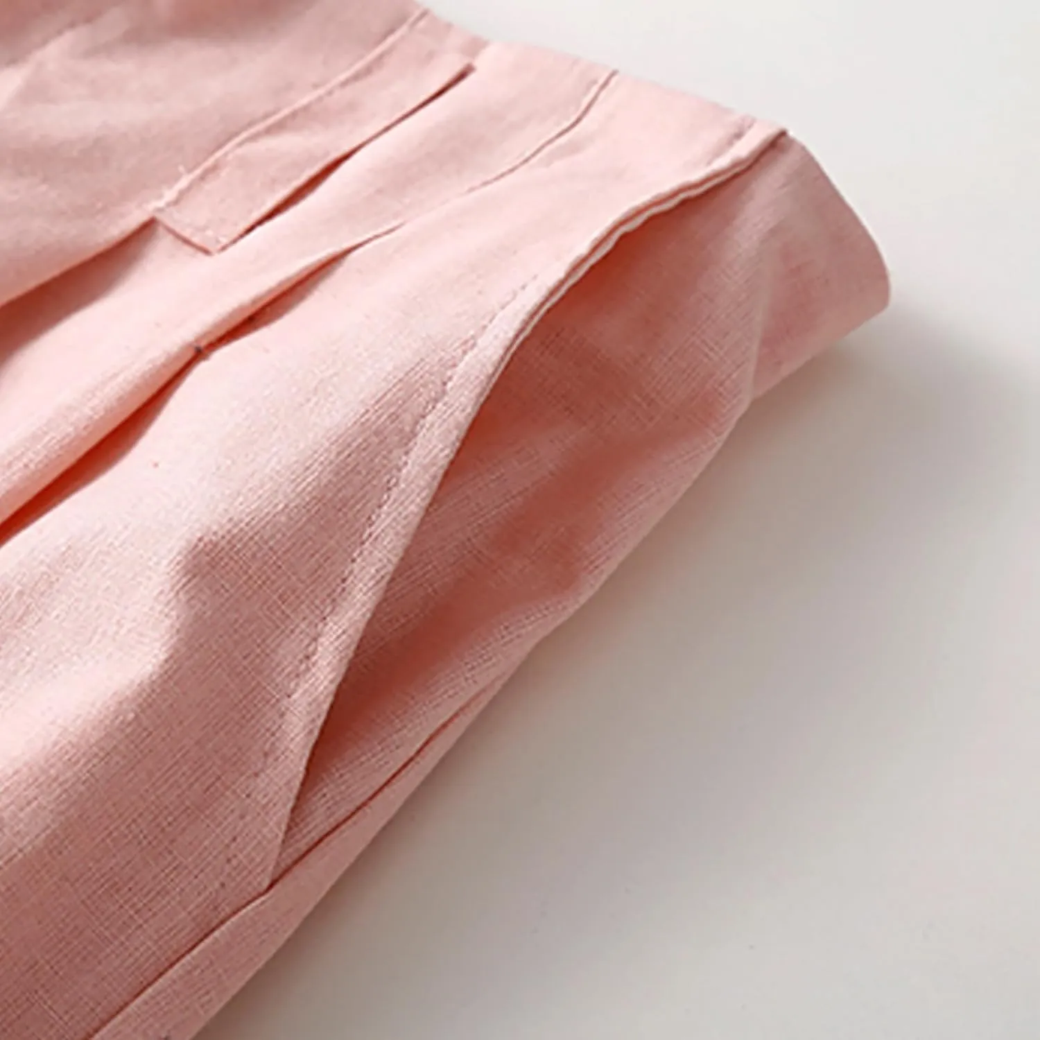 Womens Summer Pants Cotton Linen Loose Fit Trousers with Pockets 2025 Casual Elastic Waist Wide Leg Pants Trousers