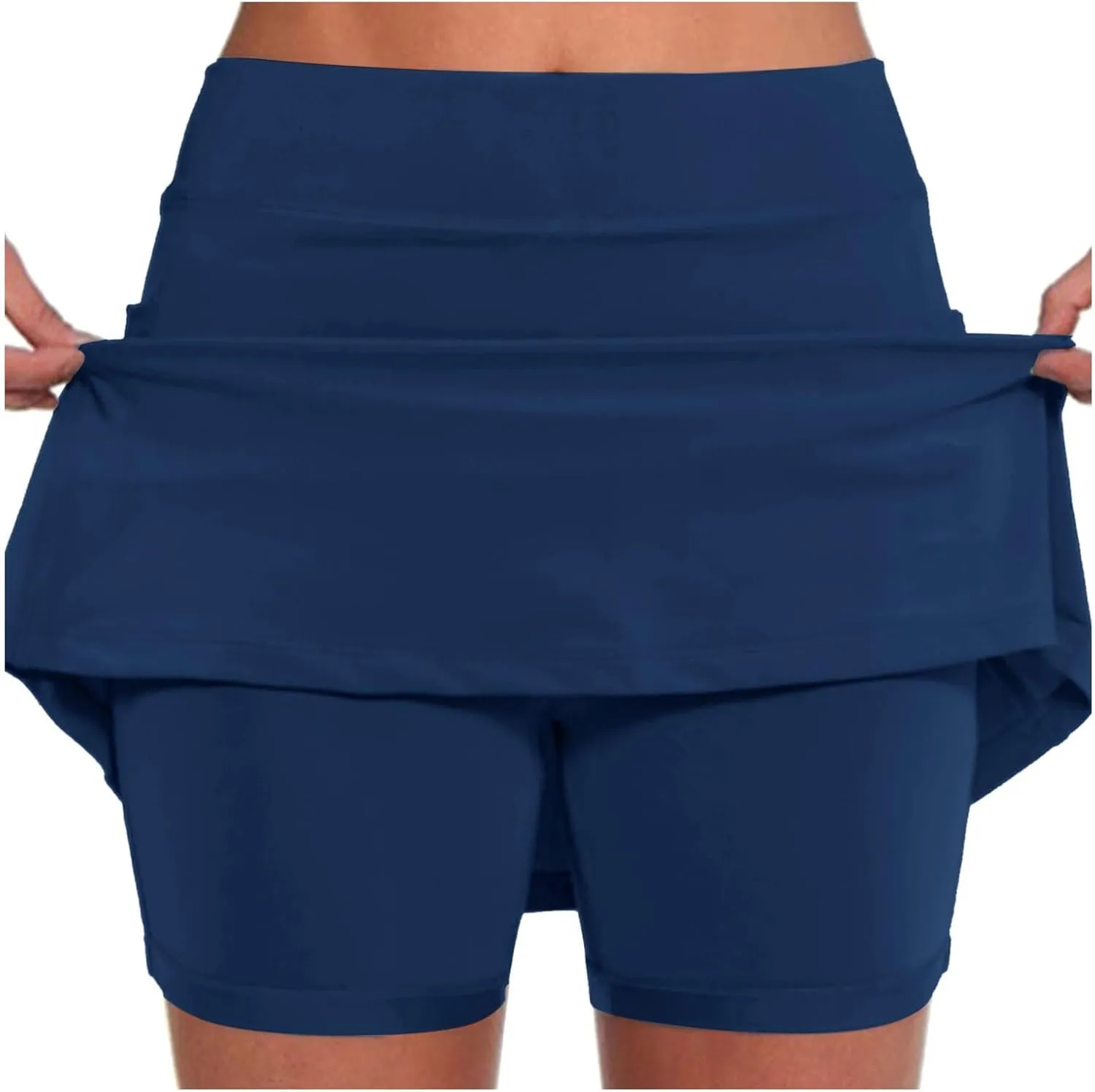 Women's Tennis Skirt High Waist Pleated Skort Summer Sports Running Mini Skirt Workout Running Skirt with Inner Short