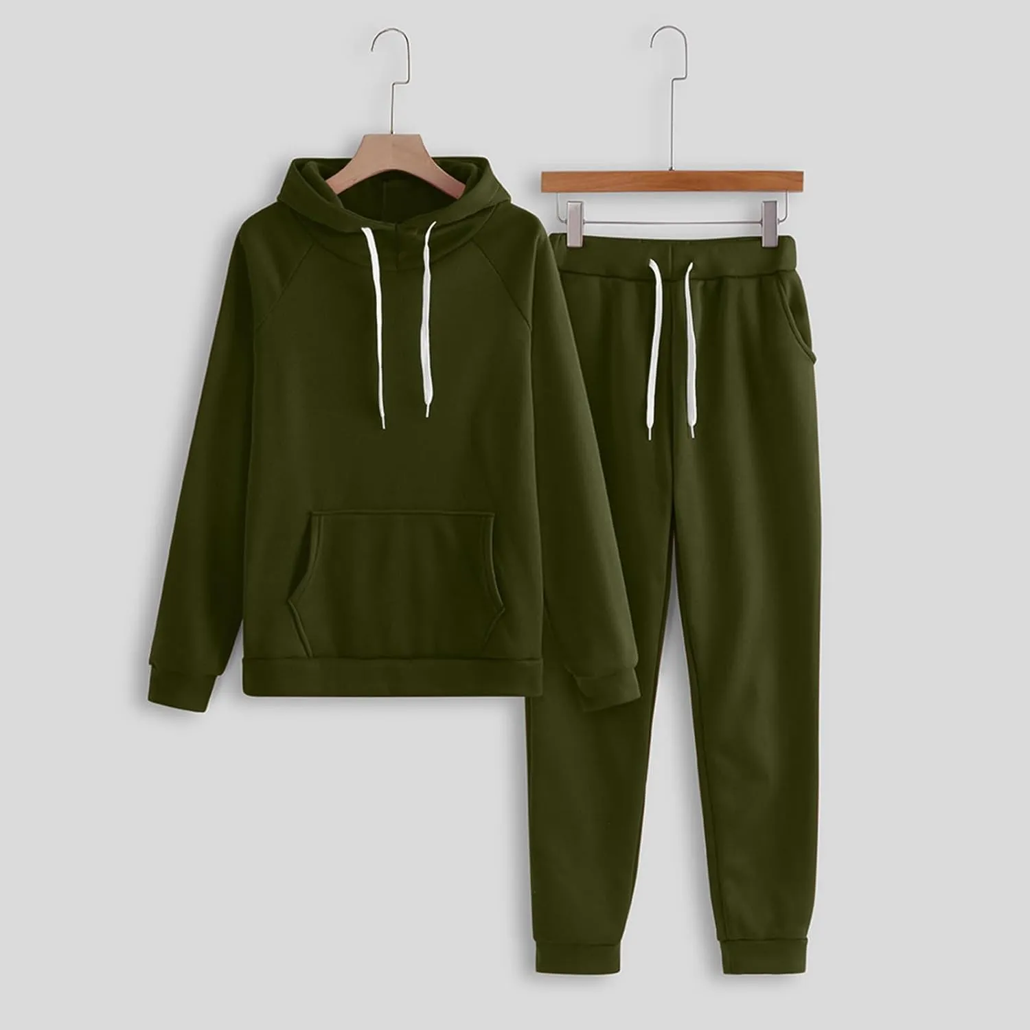 Womens Two Piece Lounge Sets Long Sleeve V Neck Elastic Waist Button Down Sweatshirts with