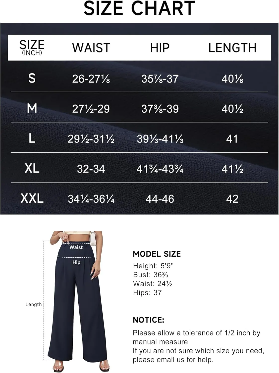 Womens Wide Leg Pants High Waisted Dress Pants Straight Leg Work Office Trousers with Pockets Business Casual Outfits