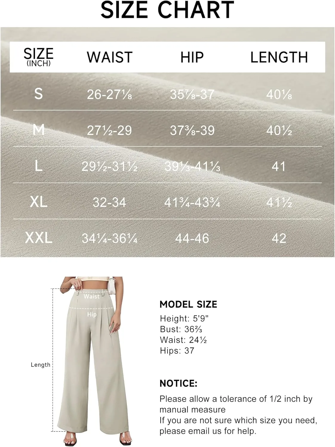 Womens Wide Leg Pants High Waisted Dress Pants Straight Leg Work Office Trousers with Pockets Business Casual Outfits