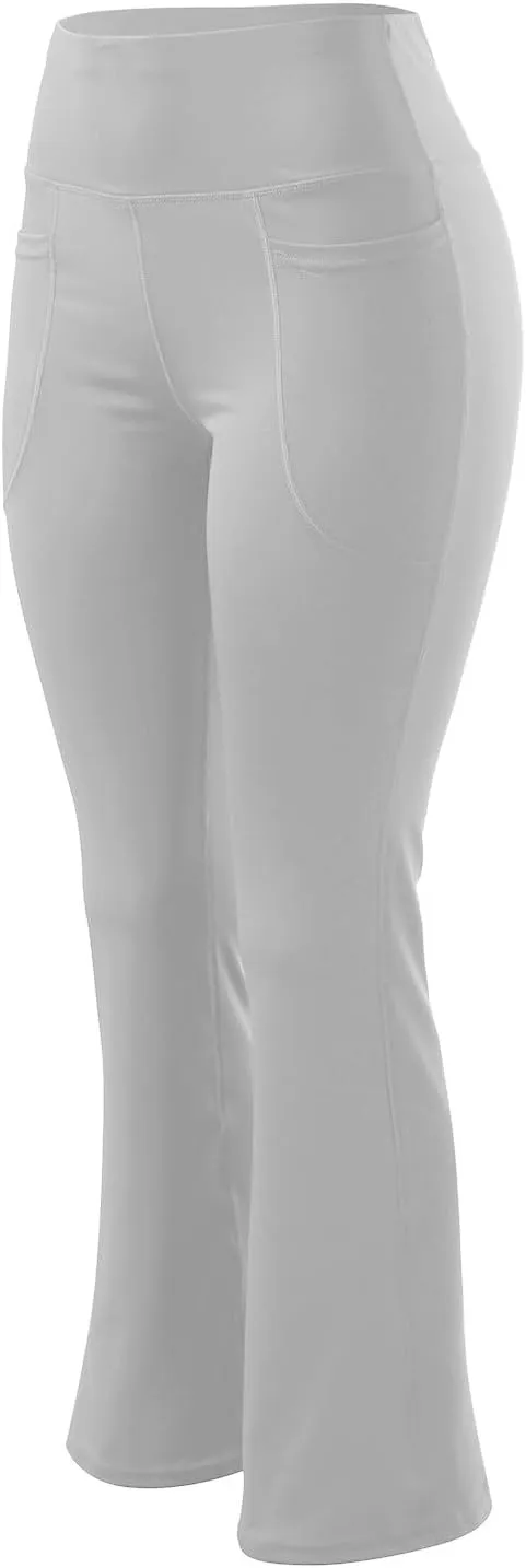 Womens Yoga Pants Pockets High Waist Workout Pants Casual Trousers Knee Length Yoga Pants