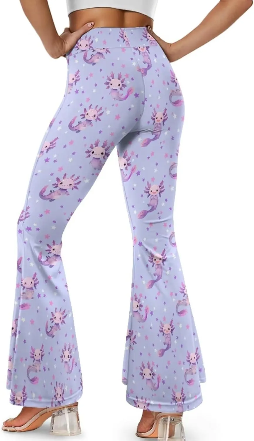 Yoga Pants Womens Flared Leggings Slit Hem High Waist Bootcut Pants Workout Bootleg Pants Plus Size Workout Trousers