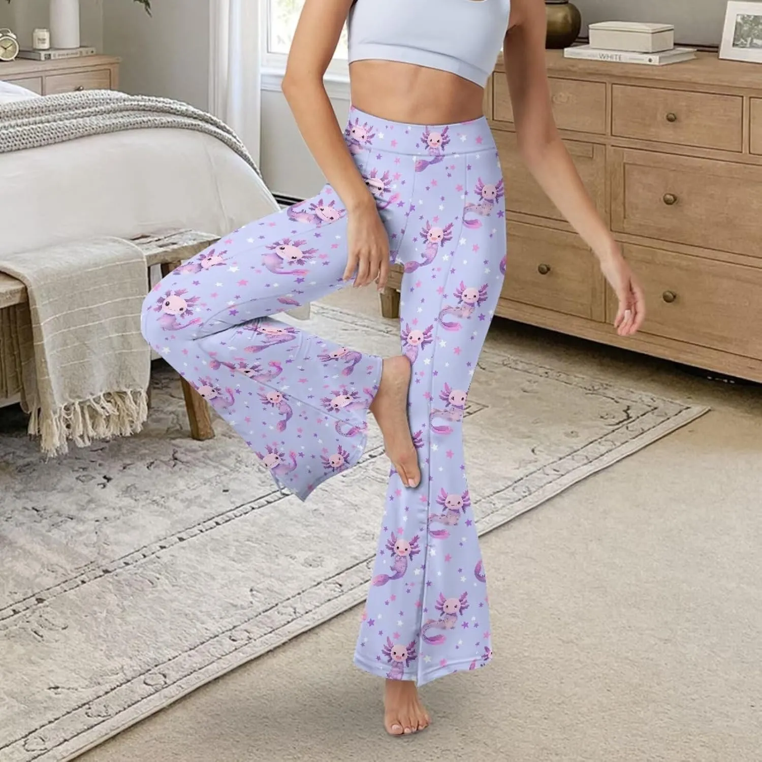 Yoga Pants Womens Flared Leggings Slit Hem High Waist Bootcut Pants Workout Bootleg Pants Plus Size Workout Trousers