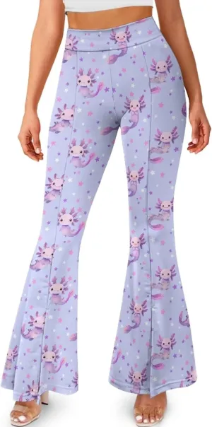 Yoga Pants Womens Flared Leggings Slit Hem High Waist Bootcut Pants Workout Bootleg Pants Plus Size Workout Trousers