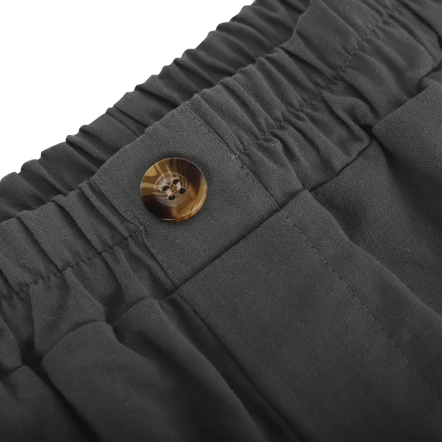 YRAETENM Womens Linen Pants High Waisted Lounge Pants Casual Wide Leg Pants Plus Size Baggy Slacks Trousers with Pockets