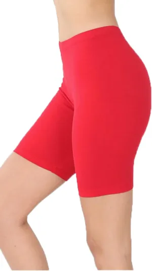 Zenana ZONE12SPORTS Women's Premium Cotton Biker Shorts