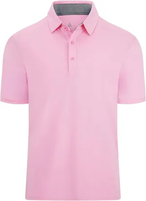 ZITY Mens Golf Shirt Short Sleeve Sport Moisture Wicking Performance Print Golf Polo Shirts for Men Collared Casual T-Shirt